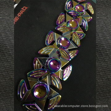 New Colorful Creative Funny Zinc Alloy Hand Spinner Tri Spinner Fidget Finger Gyro